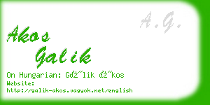 akos galik business card